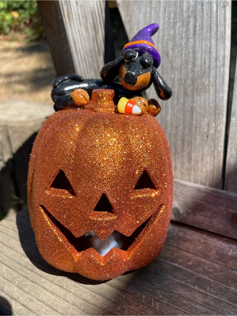 HANDMADE DACHSHUND HALLOWEEN PUMPKIN